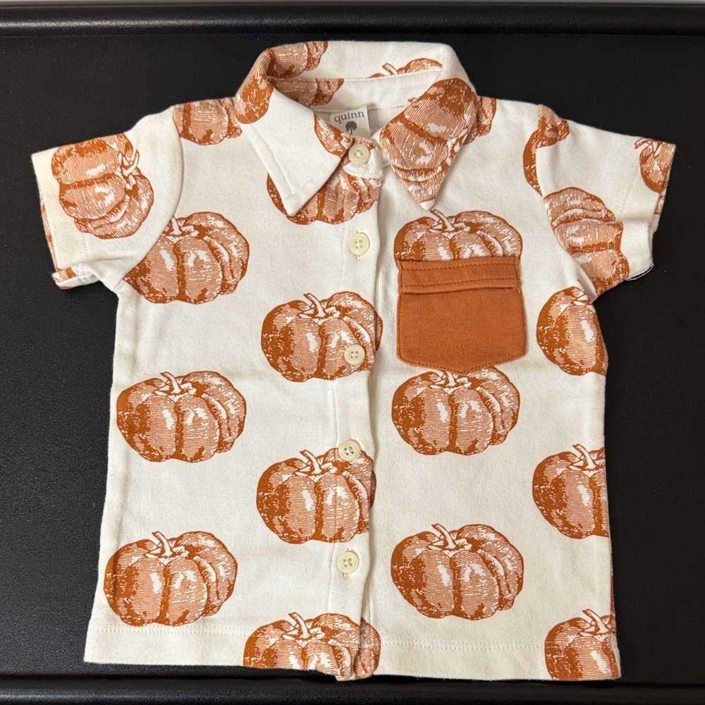 Kate Quinn Pumpkin Halloween Top Shirt Baby 12-18 Months New NWT